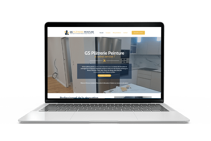 Site web platrier peintre artisan développeur
